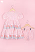 Cotton Frock & Shorts Set In Block Print